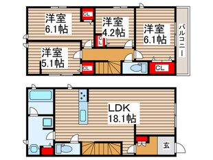 Ｋｏｌｅｔ江戸川台♯０４の物件間取画像